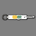 4mm Clip & Key Ring W/ Colorized Pineapple Key Tag